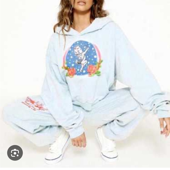 Boys Lie Other - Boys Lie White Pajama Set Cozy Loungewear light blue